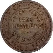 New South Wales 1 Penny - Iredale and Co. - Britannia (Sydney; New South Wales)