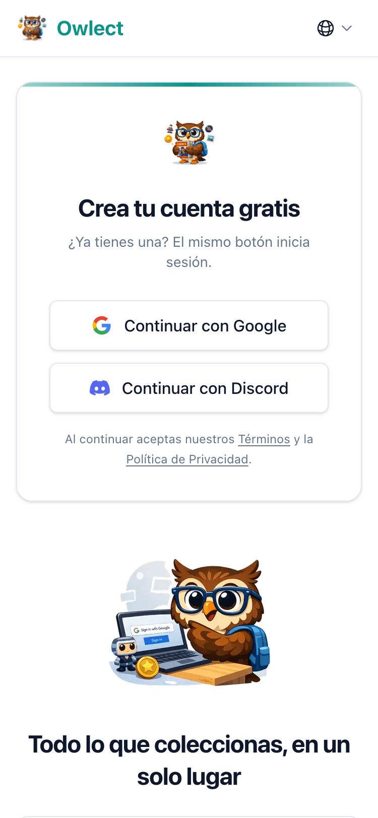 Botones de inicio de sesión
